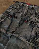 Retro Baggy Low Rise Cargo Jeans