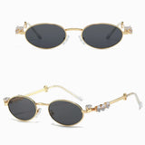 Bling Rhinestone Oval Sunglasses