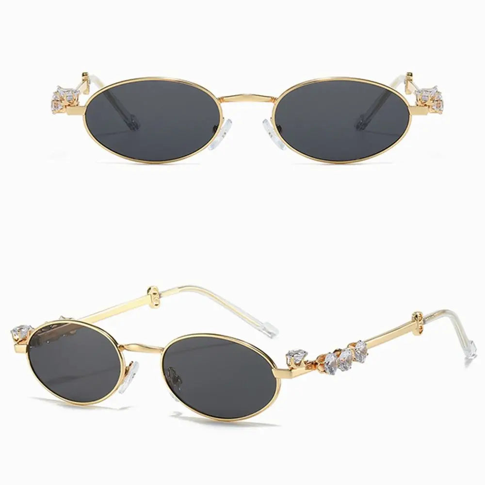 Bling Rhinestone Oval Sunglasses