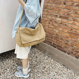 Y2K Large Canvas Messenger Bag