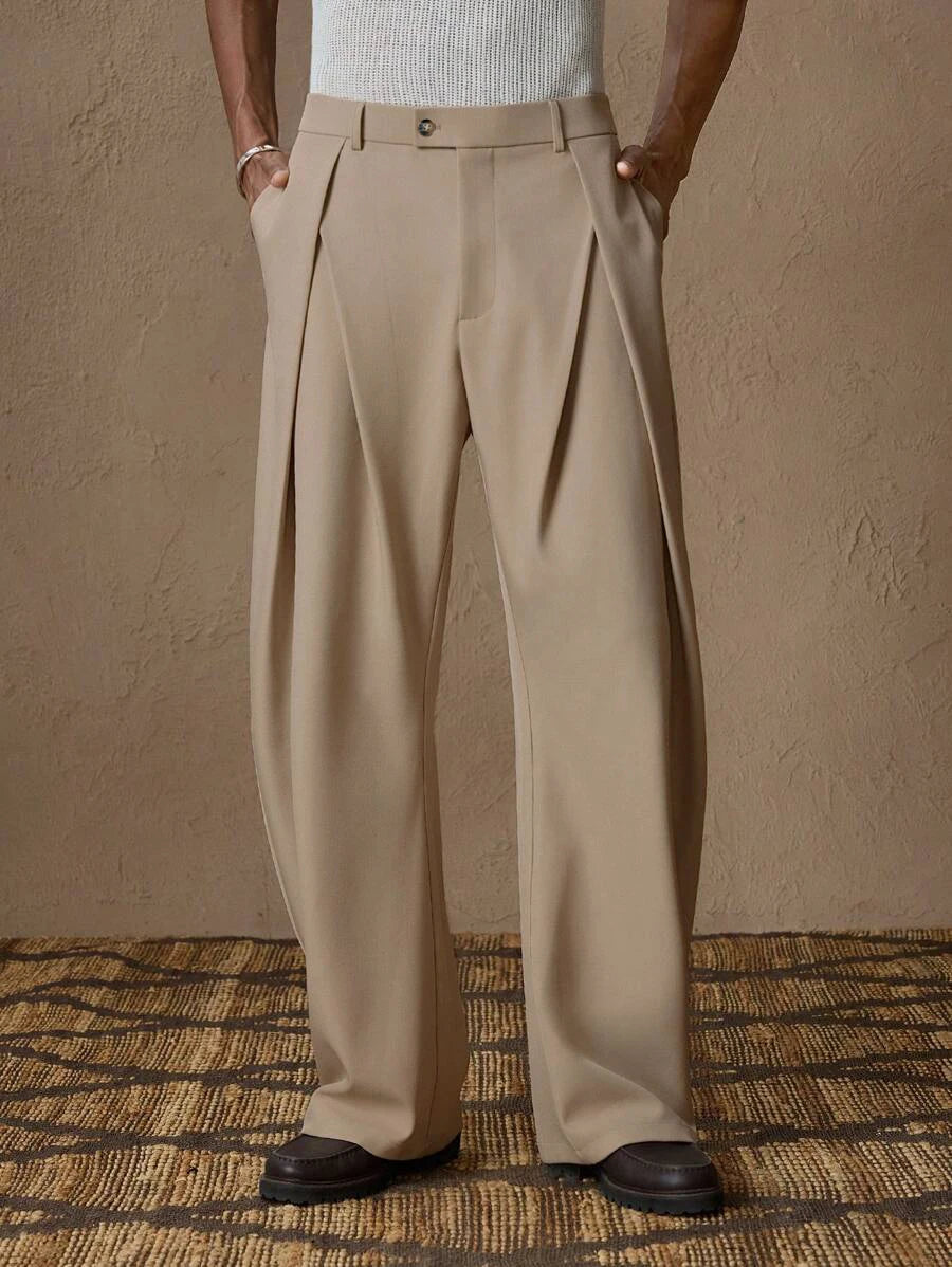 Solid Color Elegant Italian Style Pants