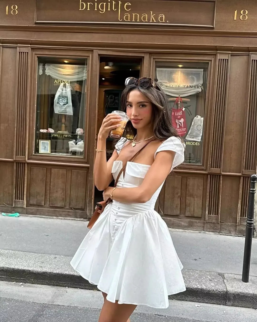 Summer Flare White Boho Mini Dress