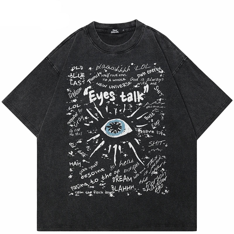 Vintage Washed Black Eye Graffiti T-Shirt