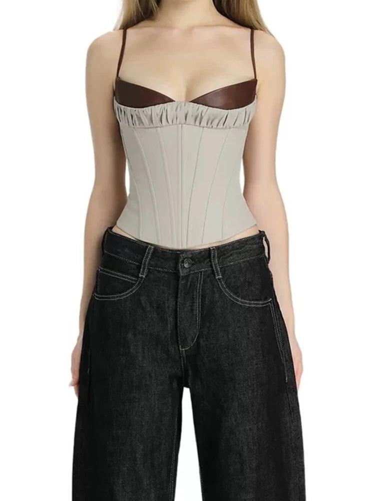 Women's Plunge Corset Top
