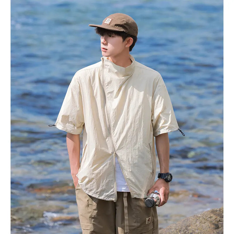 Quick Dry Loose Fit Zipper Shirt