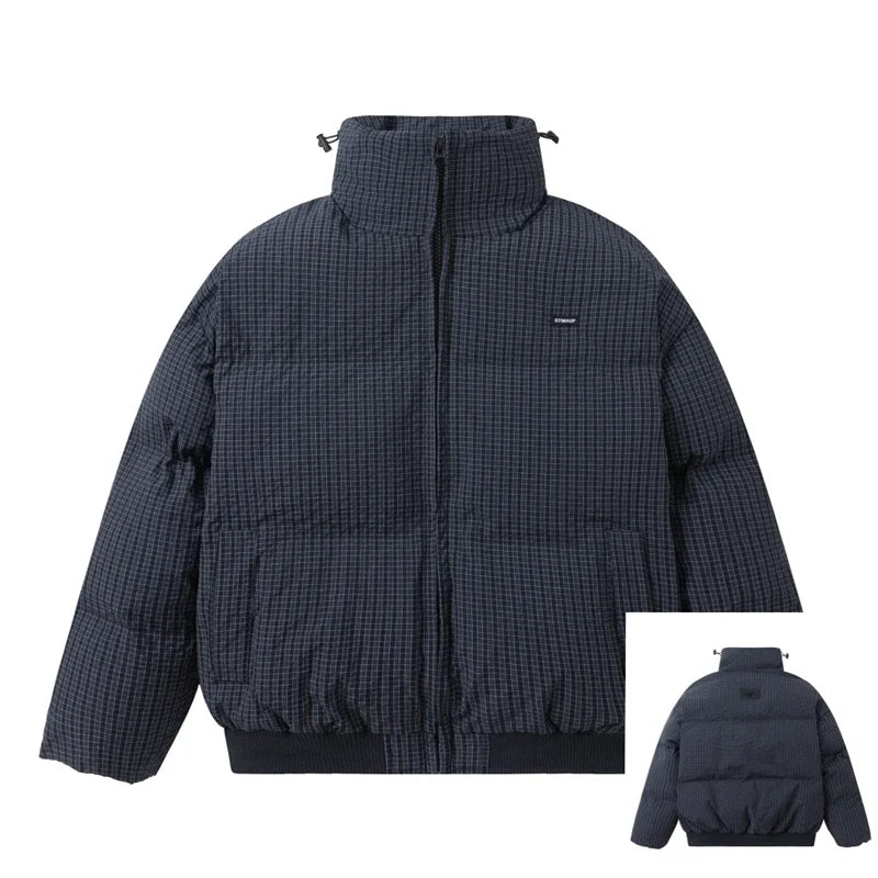 Plaid Thick Winter Padded Puffer Jacket