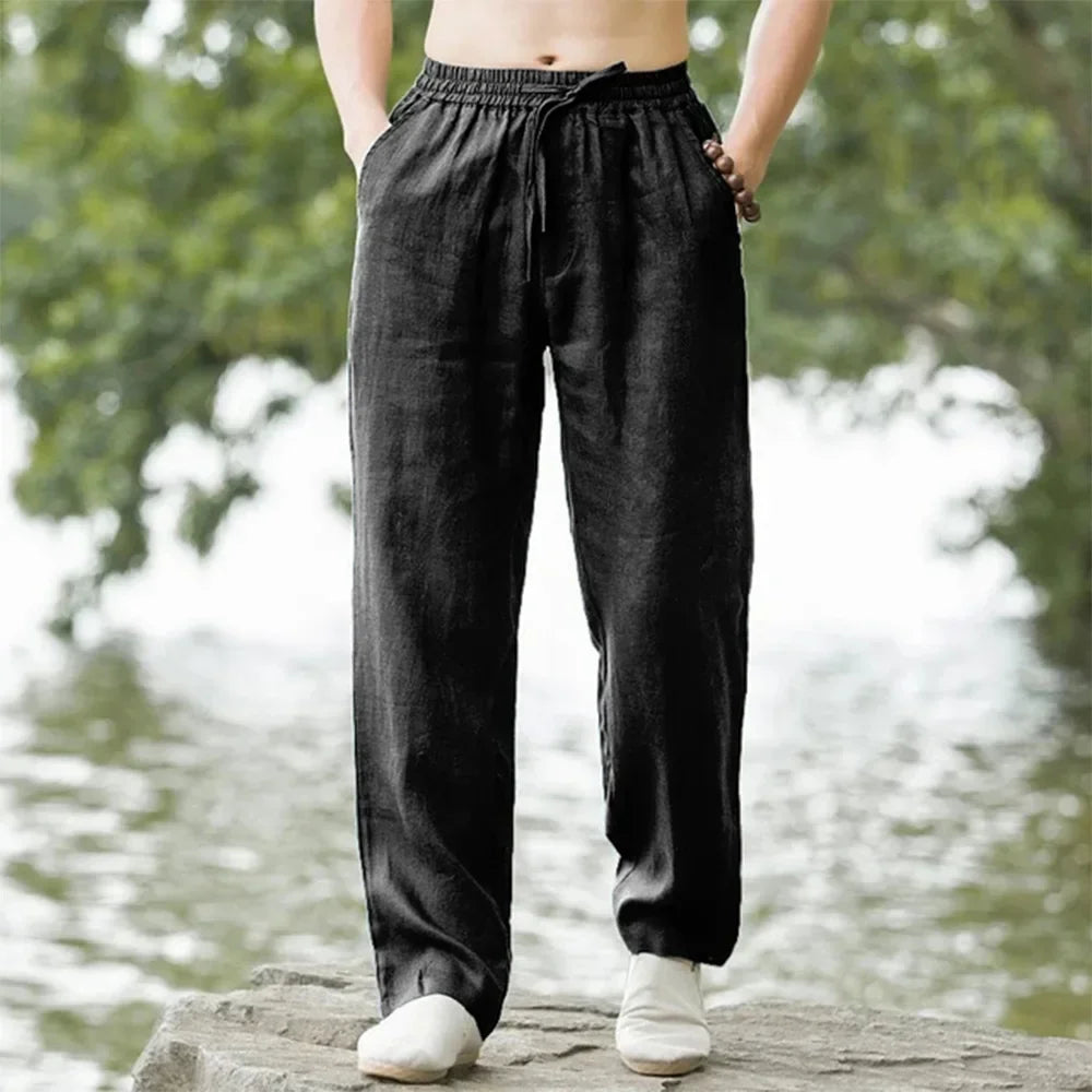 Joggers Cotton Linen Sweatpants Pants