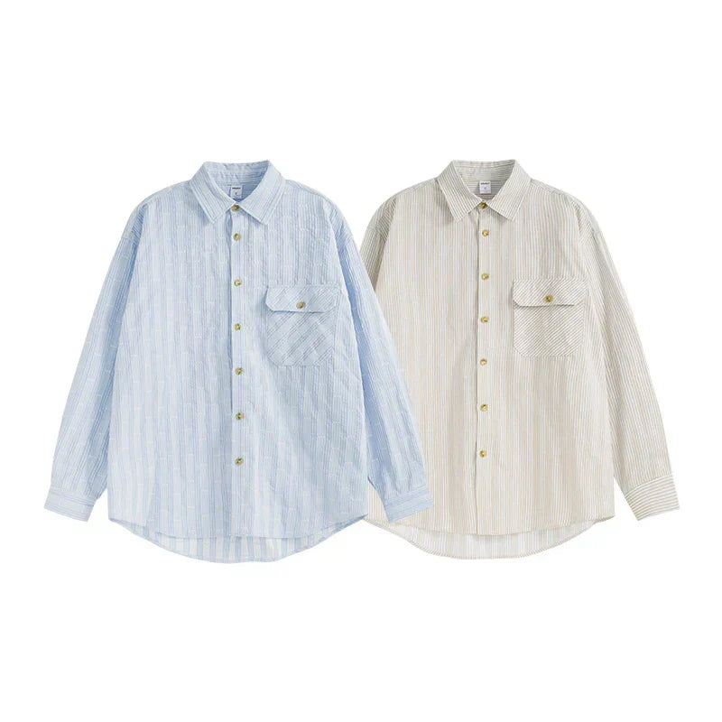 Camisa suelta vintage a rayas