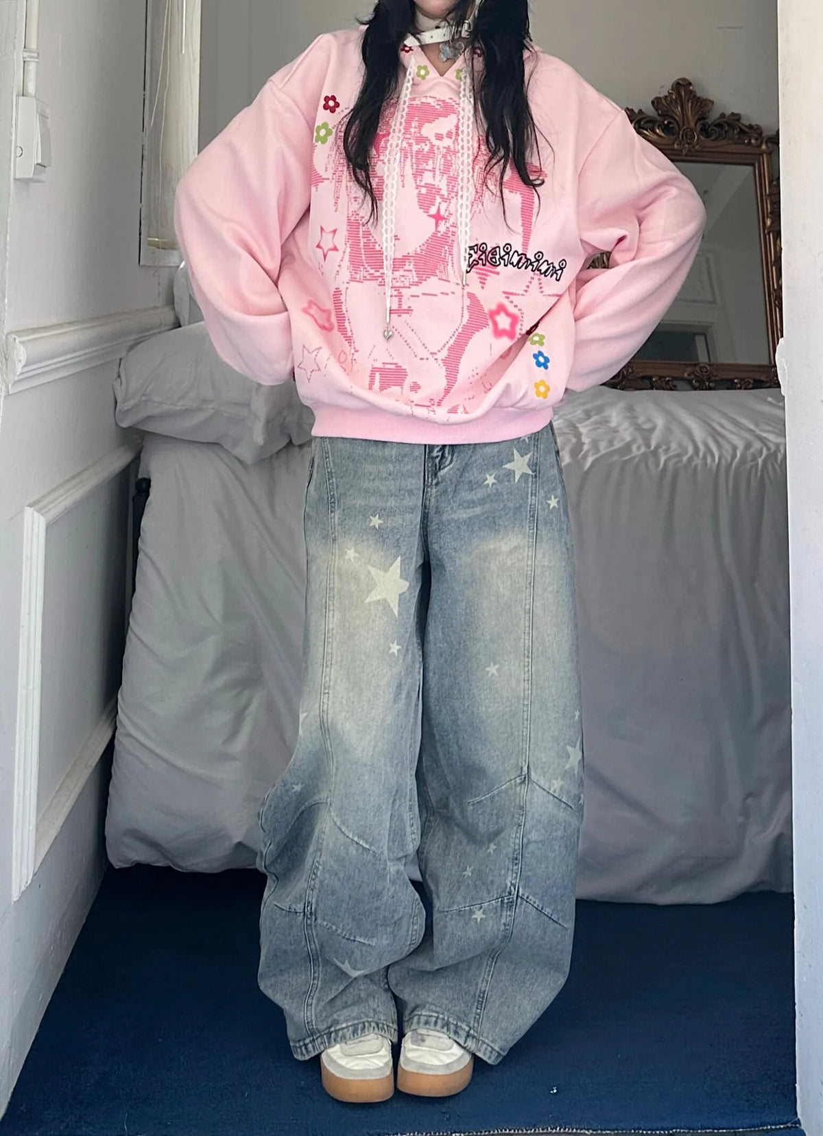 Y2K Star Baggy Jeans