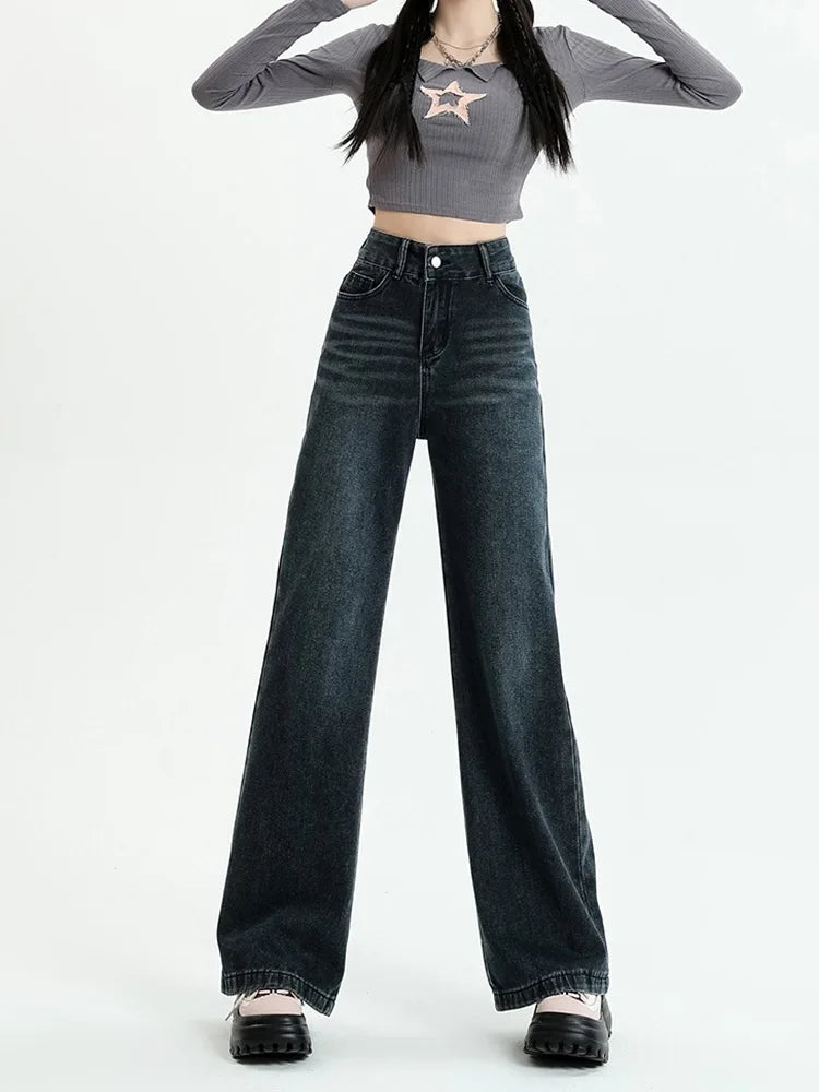 Women's High Waist Wide Leg Jeans