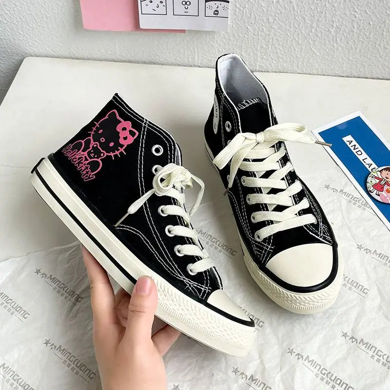 Kitty Lace Up Canvas Shoes