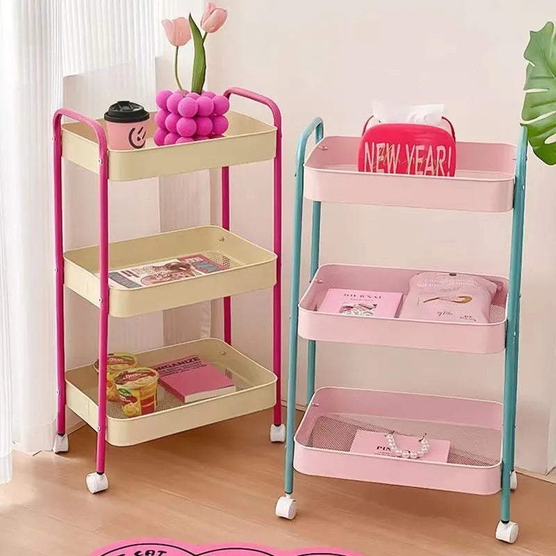 Pink 3-Layer Storage Shelf