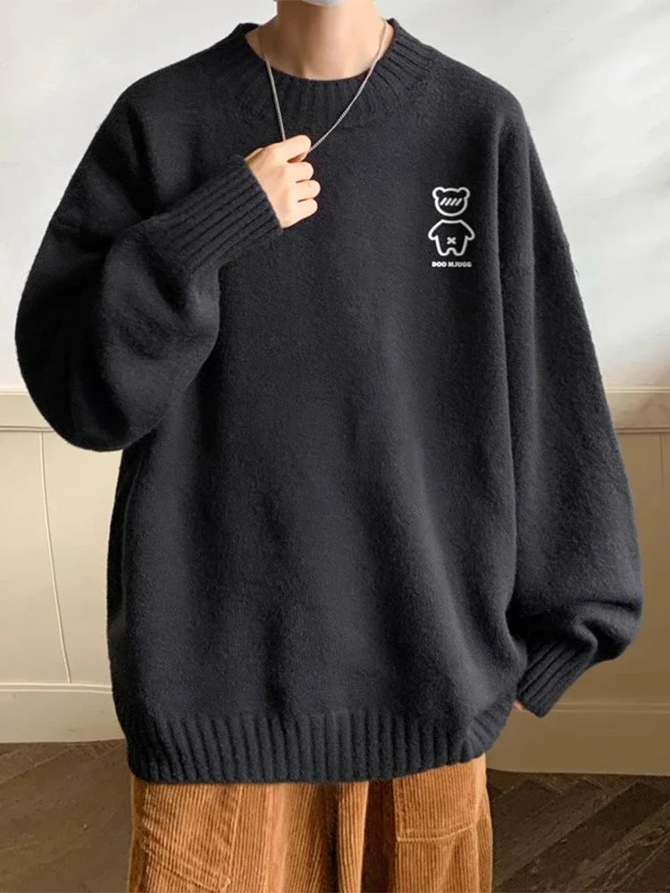 Y2K Bear Soft Boy Sweater