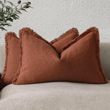 Decorative Linen Fringe Pillow Covers