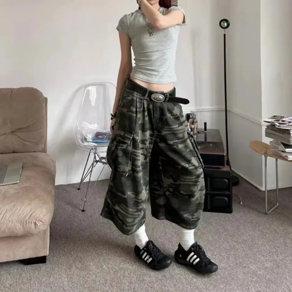 Y2K Camo Cargo Jorts