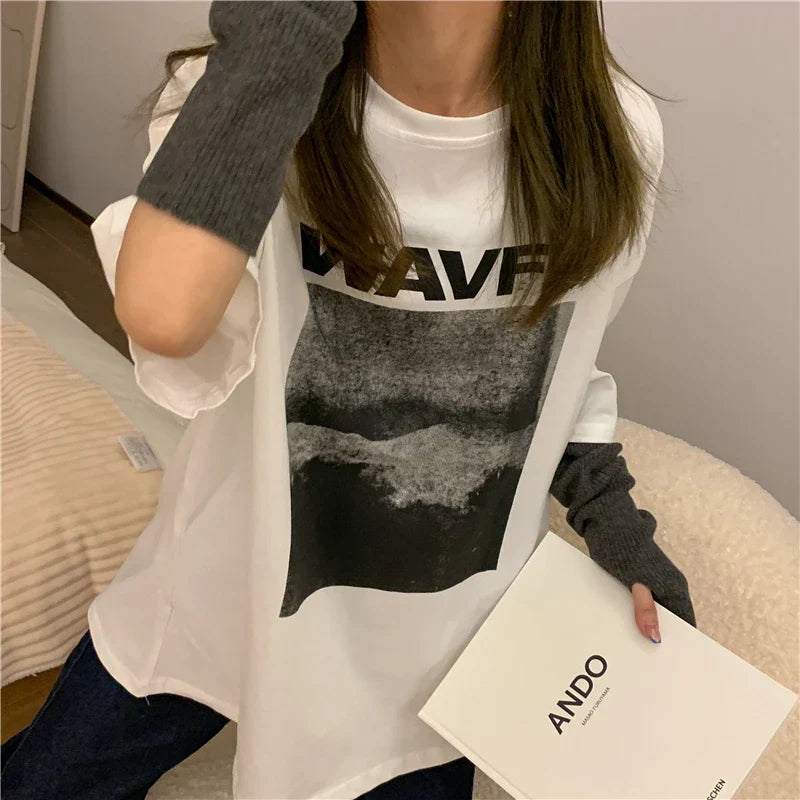 Camiseta de chica suave, creativa y moderna