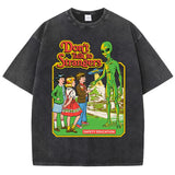 Alien Cartoon Casual T-shirt