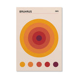 Póster geométrico naranja - Arte pop