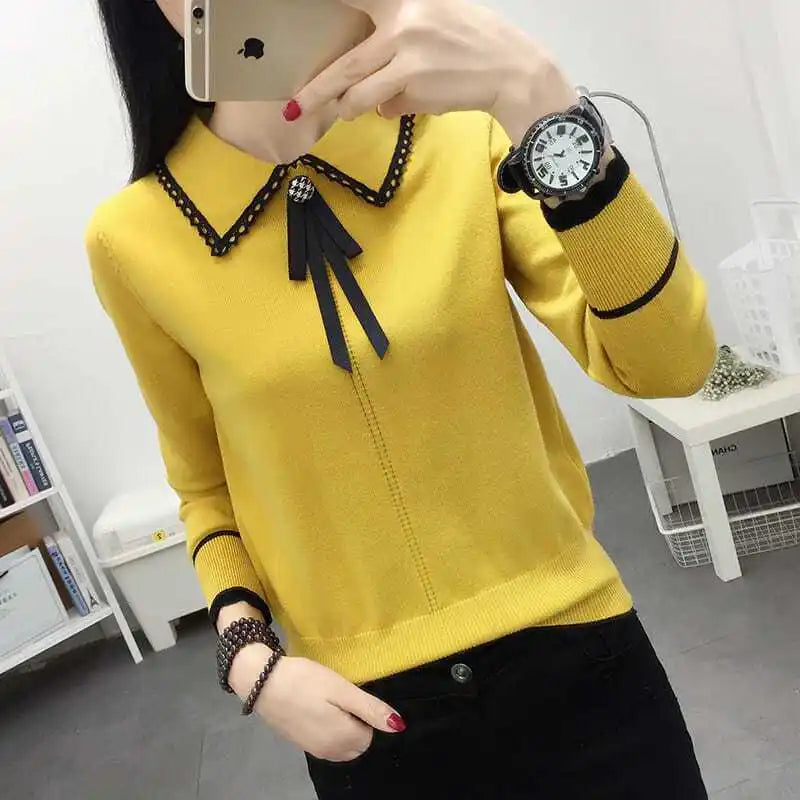 Contrasting Colorful Long Sleeved Top