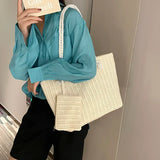 Knitted Rope Handle Shoulder Bag