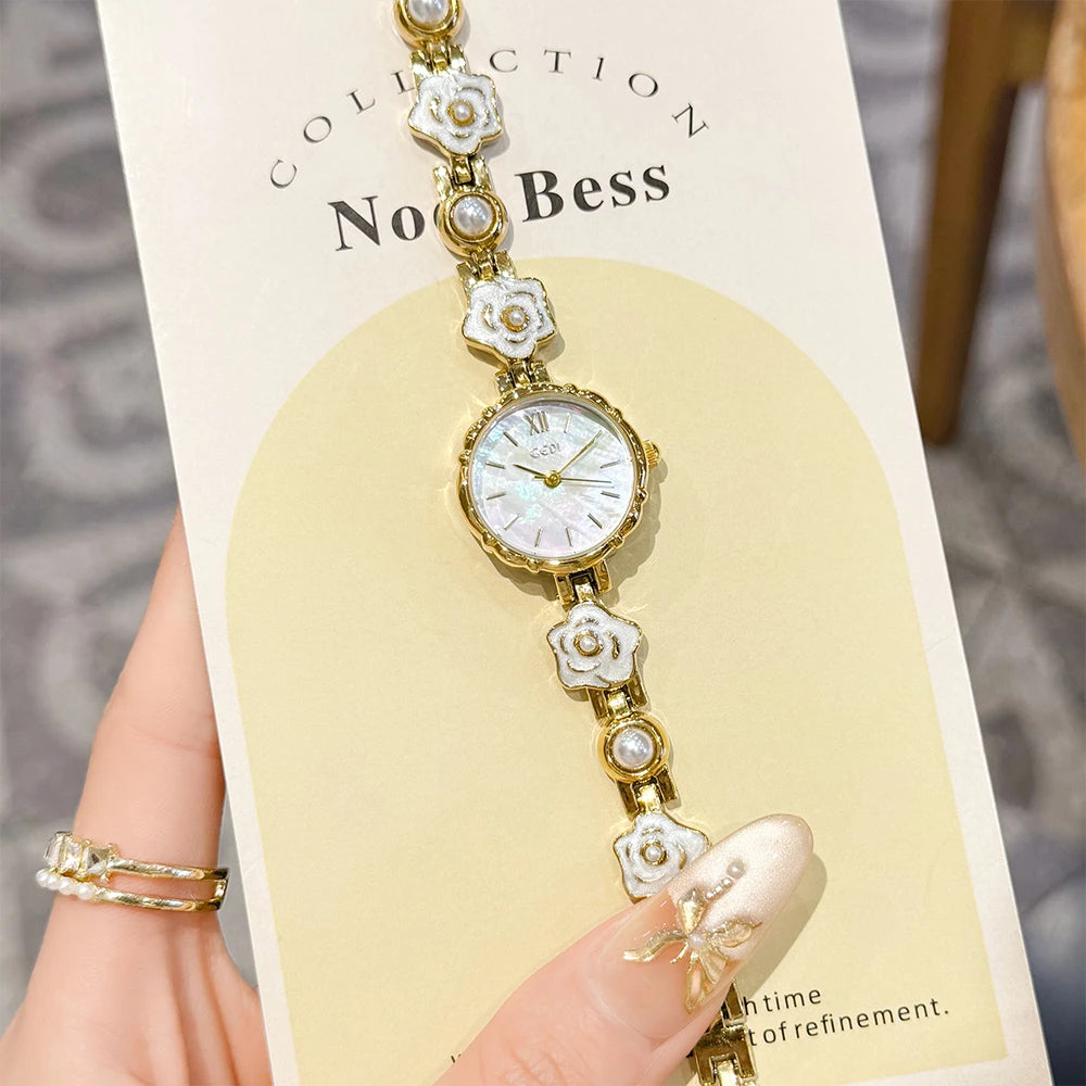 Luxury Exquisite Flower Chain Strap Watch