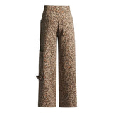 Baddie Leopard Embellished Cut Out Pants
