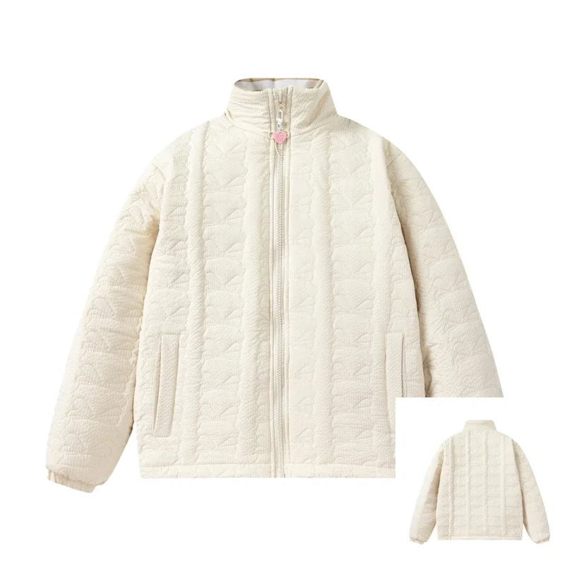 Barbie Core Pink Hearted Puffer Jacket