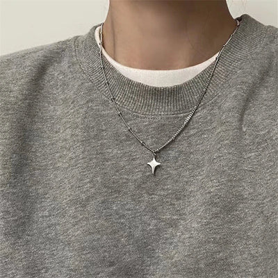 Y2K Far Star Silver Necklace