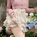 Coquette Pink Ruffles Mini Skirt