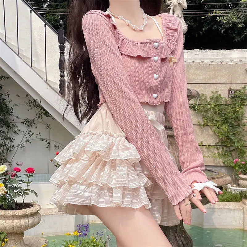 Coquette Core Ruffle Mini Skirt
