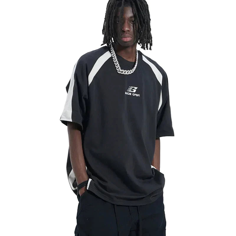 American Sports Splicing T-Shirt