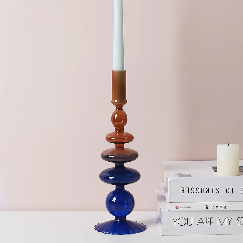 Blue Candle Holder Vase