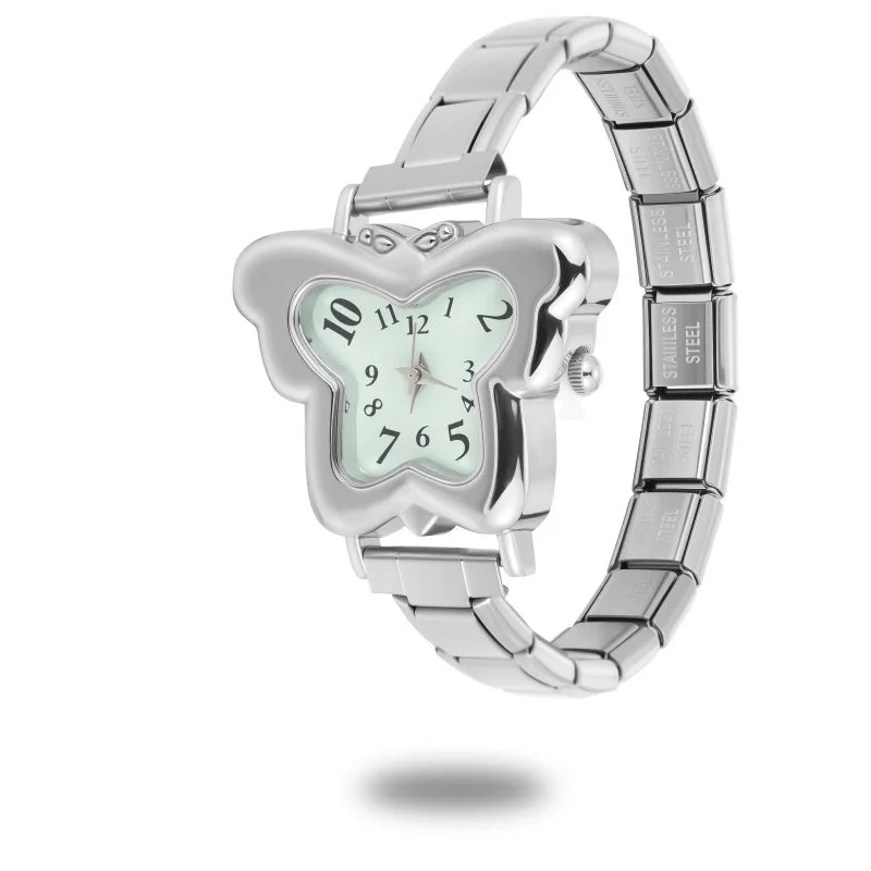 Italian Stainless Butterfly Watch