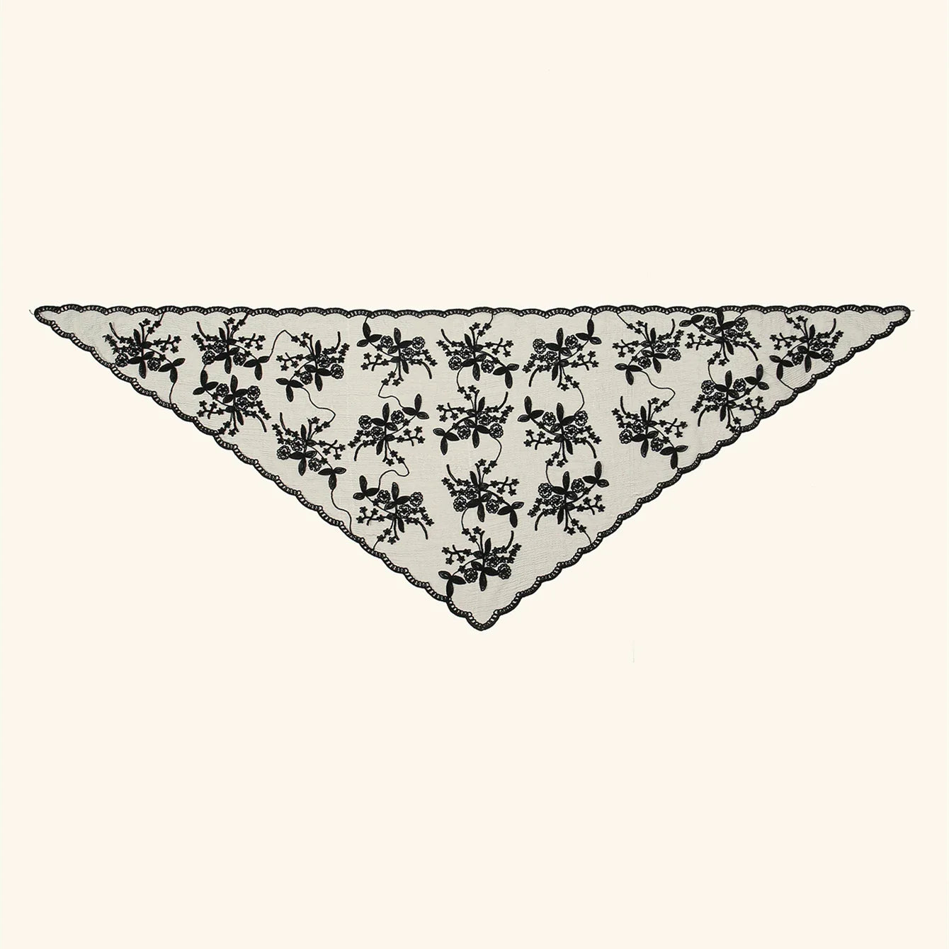 Soft Girl Solid Color Hollow Out Headscarf