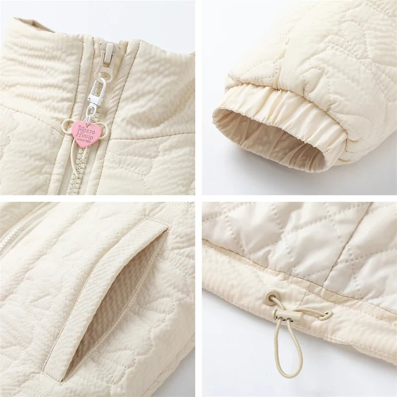 Barbie Core Pink Hearted Puffer Jacket