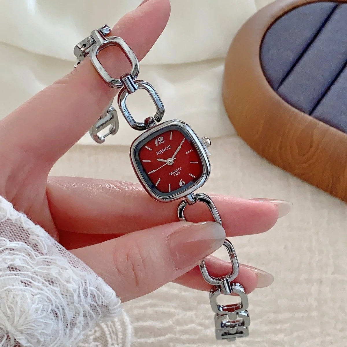 Silver Square Bracelet Watch