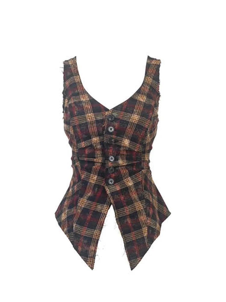 Korean Vest Aesthetic Design Tank Top