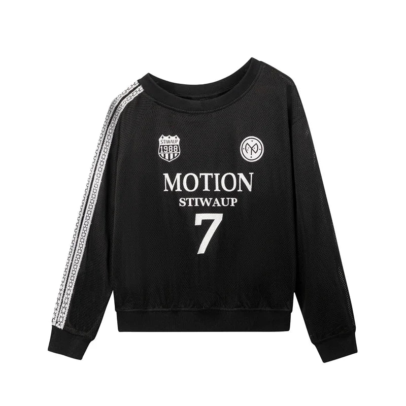Off-shoulder Y2K Women's Sweatshirt