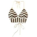 Handmade Knitted Sexy Halter Women Top Crochet