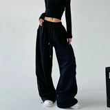 Graue weite Hose mit Kordelzug