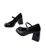 Vintage Black Buckle Women's Sandals