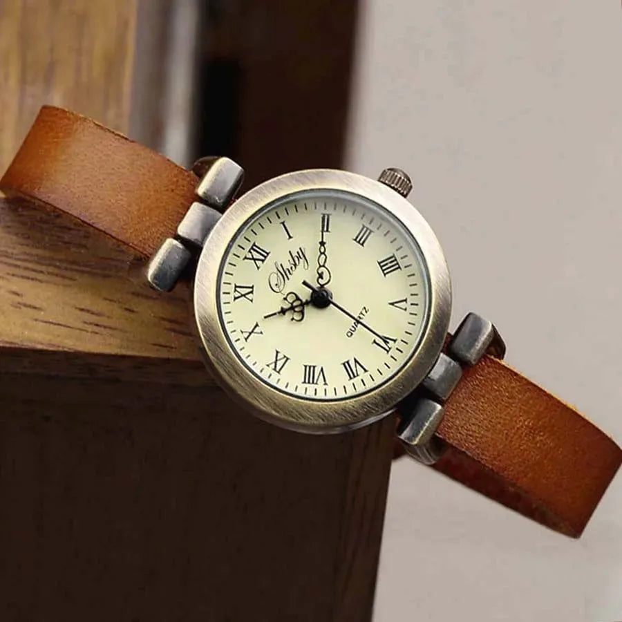 Vintage Bronze Leather Watch