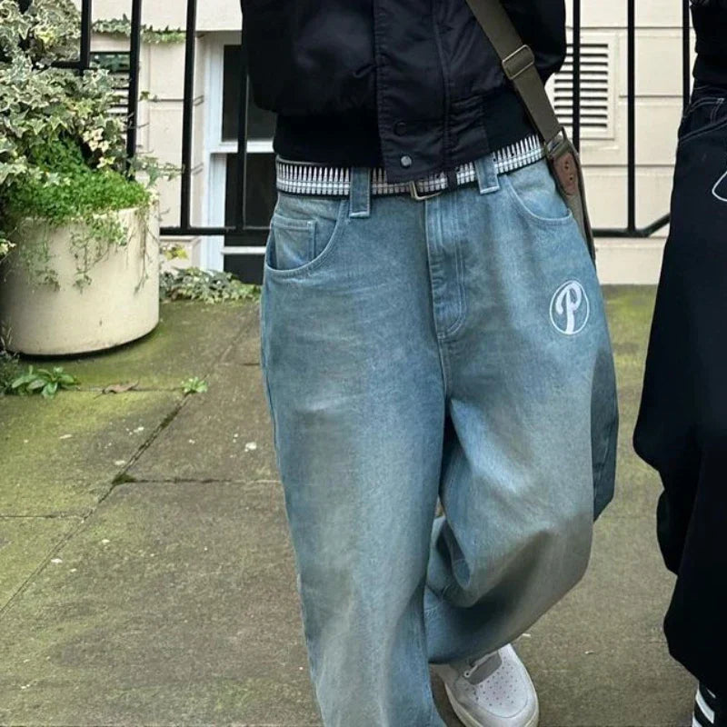 Retro Baggy Black High Waist Jeans