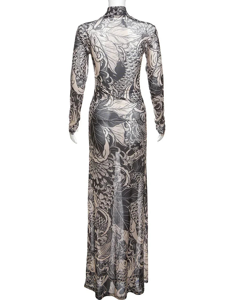 Baddie Tattoo Maxi Dress