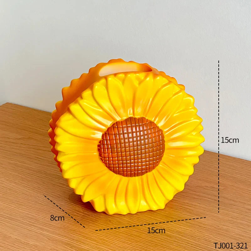 Vintage Cute Fresh Sunflower Shaped Vase