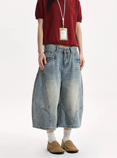 Summer Faded Blue Jorts