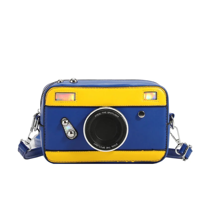Blue Camera Shape Cross Bag