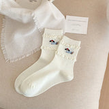 Polka Dot Spring Middle Tube Socks