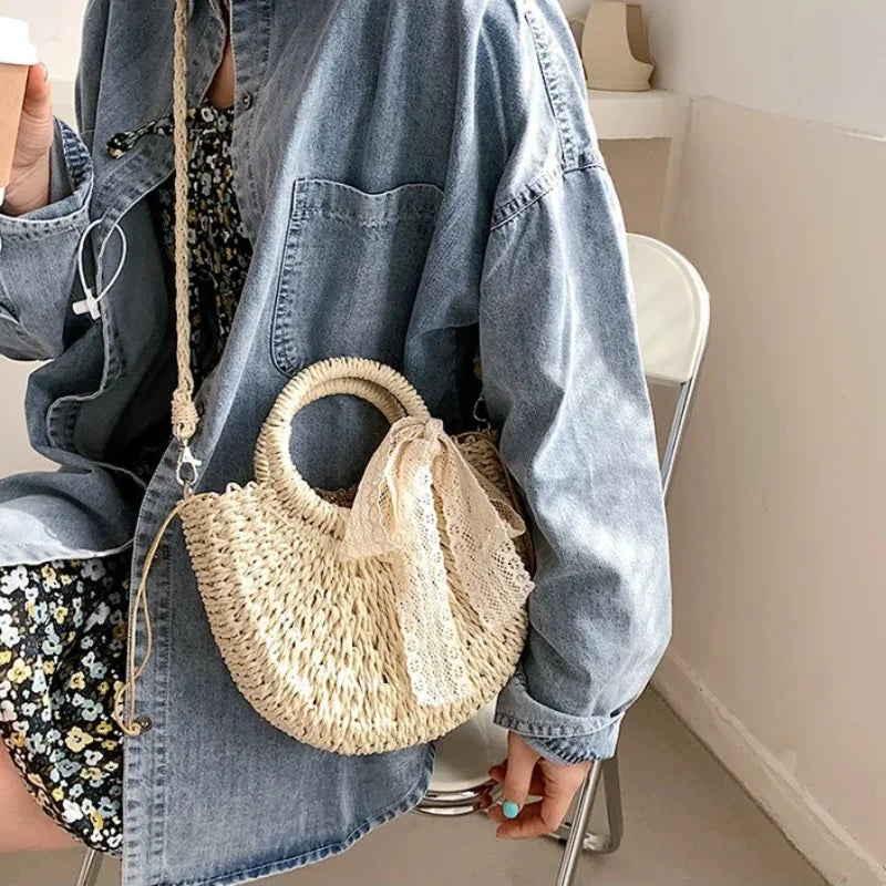 Women's Beach Weaving Star Handbag