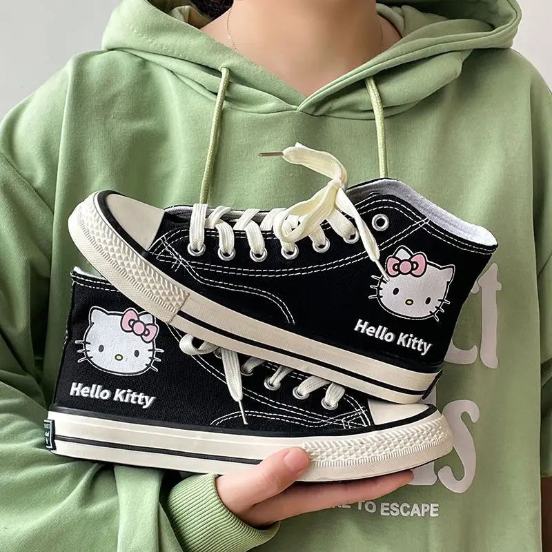Kitty Lace Up Canvas Shoes